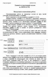 ЕГЭ 2025, Литература, Открытый вариант