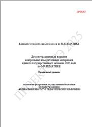 ЕГЭ 2025, Математика, 11 класс, Демонстрационный вариант, Профильный уровень, Проект