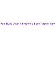 Fun Skills 4, Student’s Book, Answer keys