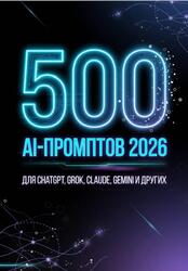 500 лучших AI-промптов 2026, Для ChatGPT, Grok, Claude, Gemini и других моделей, Проскурин И., 2026